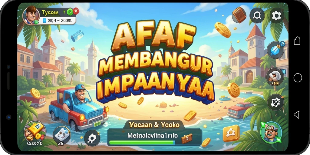 Tampilan gameplay AFAF yang menampilkan pengelolaan bisnis Tycoon.