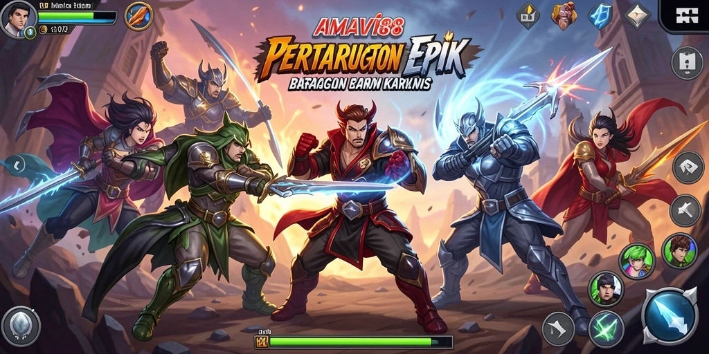Gameplay seru dengan pertarungan karakter yang dinamis.