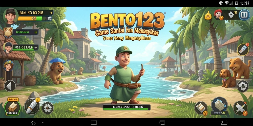 Tampilan gameplay seru dari BENTO123 dengan grafis yang cerah.