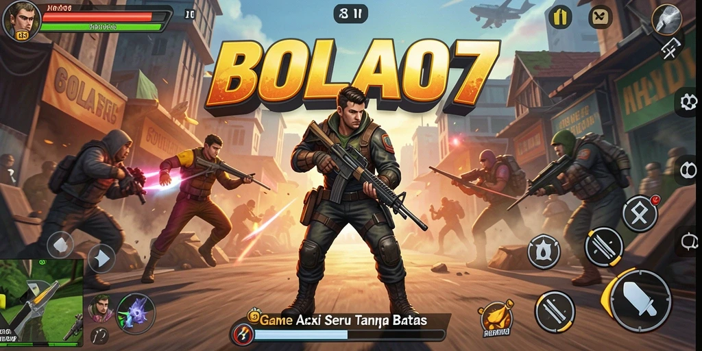Tampilan aksi mendebarkan dalam gameplay BOLA07.