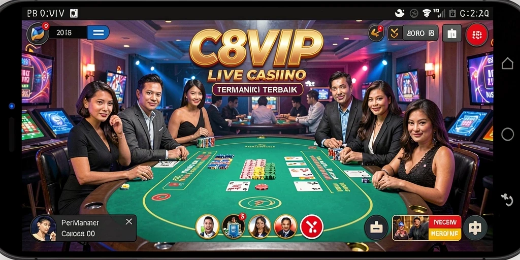 Screenshot dari gameplay seru C8VIP di Live Casino.