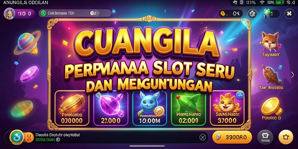 Screenshot gameplay utama CUANGILA menampilkan elemen slot yang menarik.