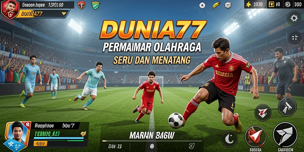 Tampilan gameplay DUNIA77 yang dinamis dan menarik.
