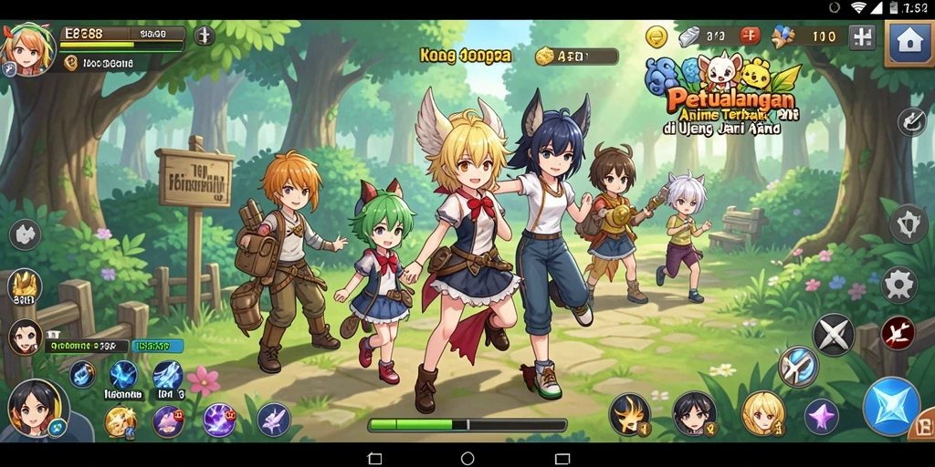 Tampilan gameplay E88 yang menarik dengan karakter Anime berwarna-warni.