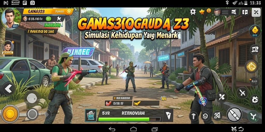 Tampilan gameplay menarik dan interaksi karakter realistik.