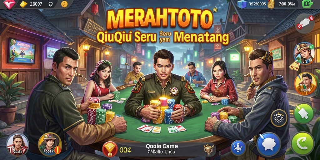 Tampilan gameplay MERAHTOTO yang mengasyikkan dan penuh strategi QiuQiu.