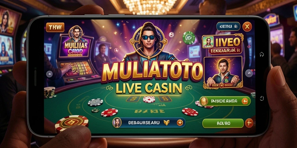 Screenshot utama MULIATOTO menampilkan gameplay Live Casino yang mendebarkan.