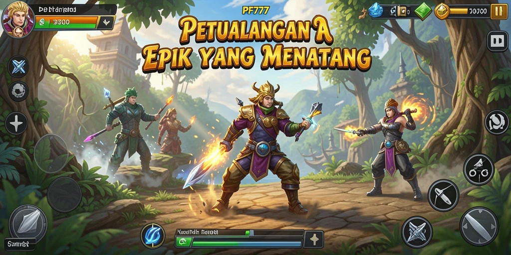 Gameplay menarik dari PF777 dalam dunia petualangan yang luas.