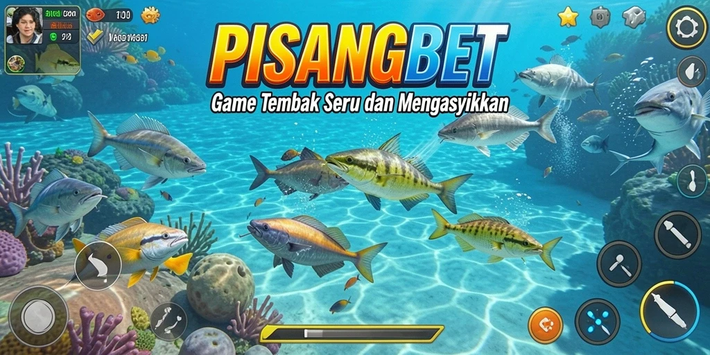 Screenshot PISANGBET menunjukkan aktivitas menangkap ikan yang seru.