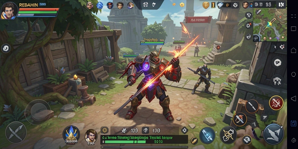 Tampilan gameplay menarik dengan aksi strategis yang menegangkan.