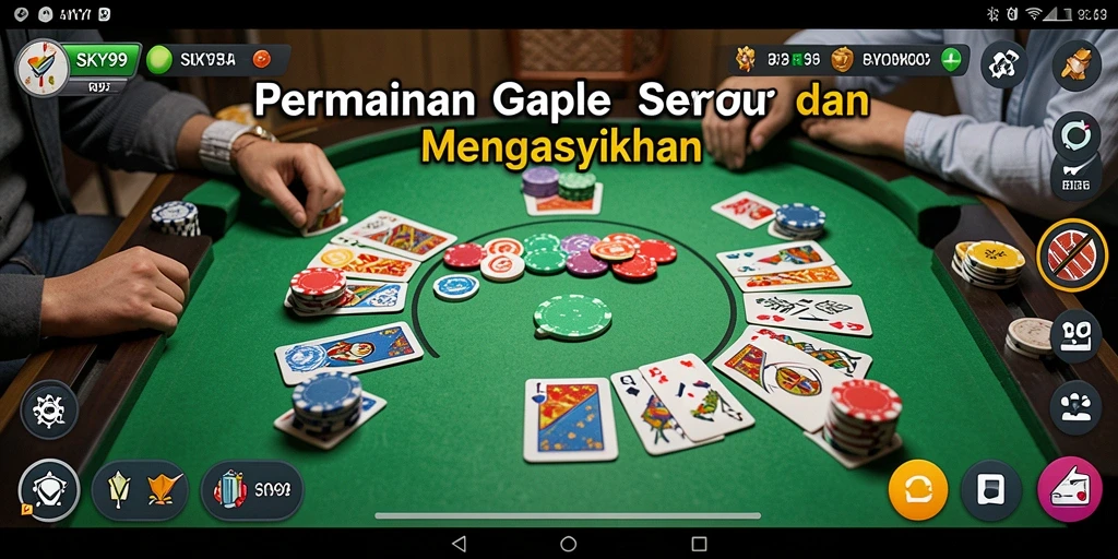 Screenshot gameplay Gaple yang seru di SKY99.