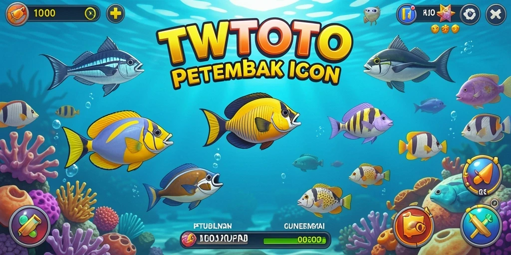 Screenshot menampilkan gameplay seru Tembak Ikan di TVTOTO.
