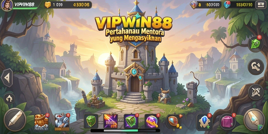 Tampilan gameplay menarik dari game Tower Defense VIPWIN88.